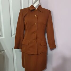 Melrose Studio | Vintage Caramel Brown Skirt Suit